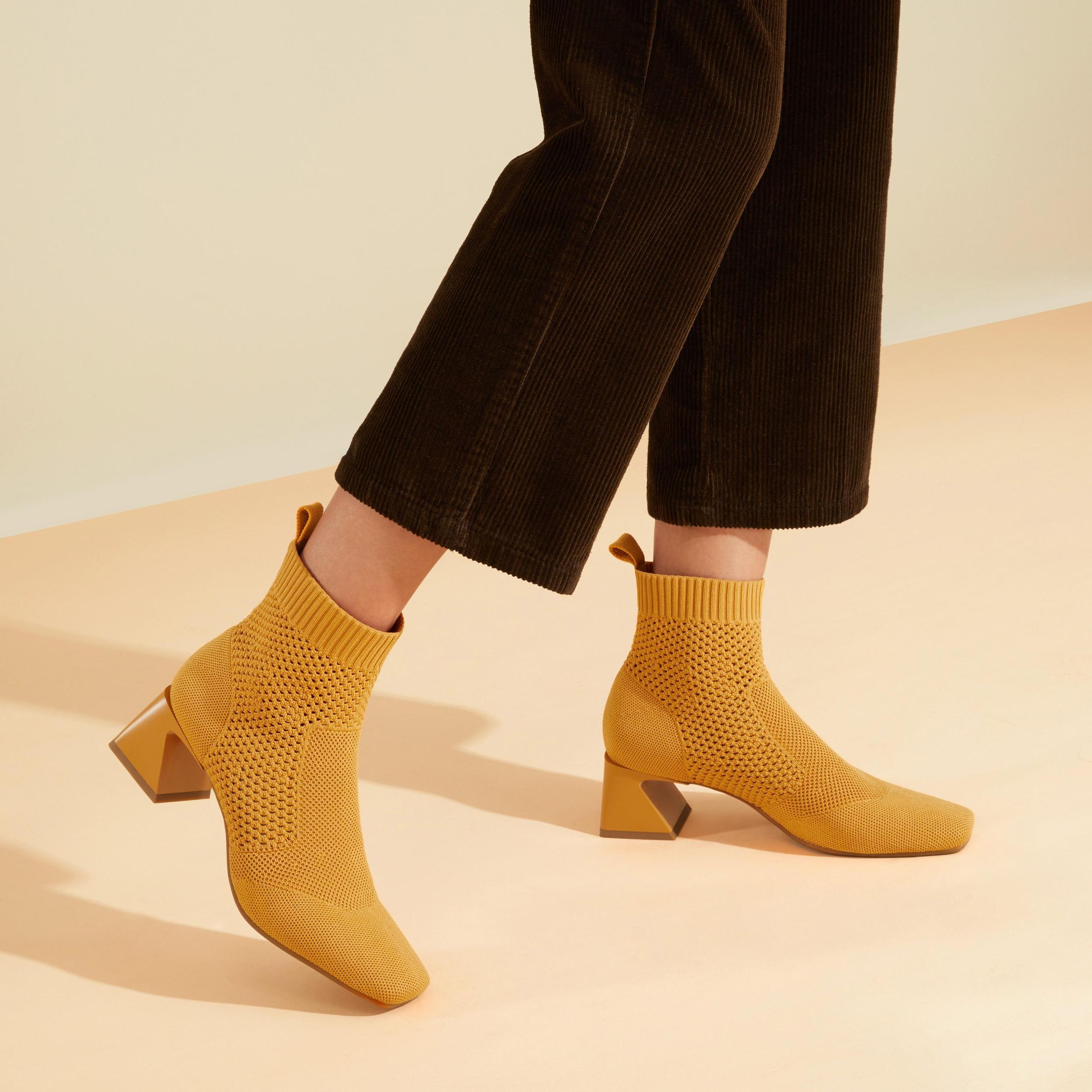 Square-Toe Perforated Heeled Boots (Melissa) Product Image