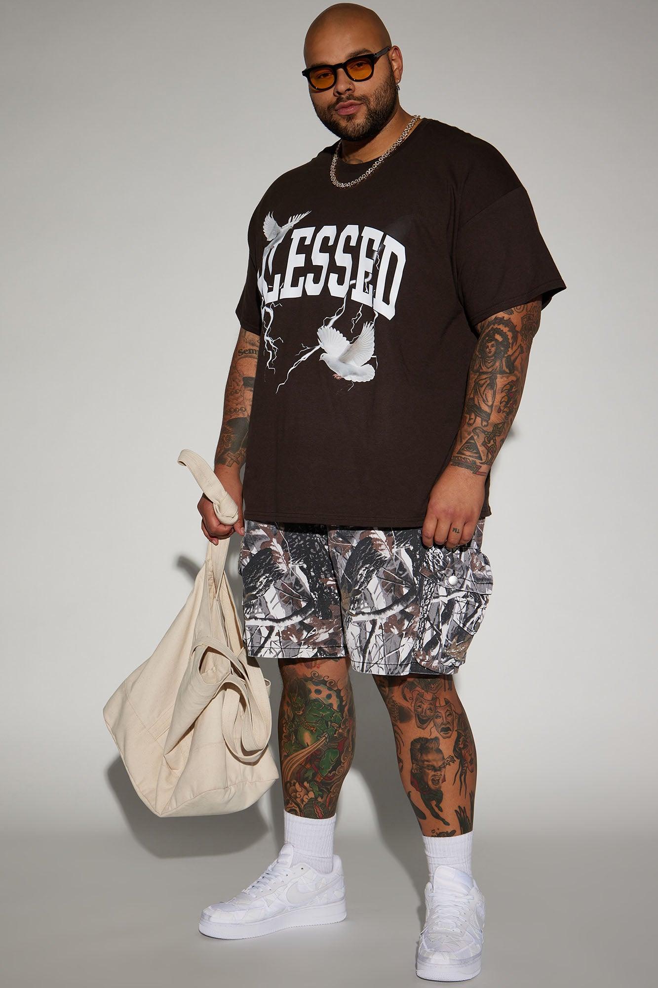 You Blessed Short Sleeve Tee - Brown Product Image