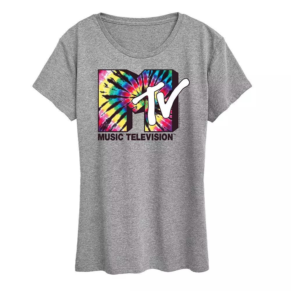 Womens MTV Tie Dye Logo Graphic Tee, Girls Product Image