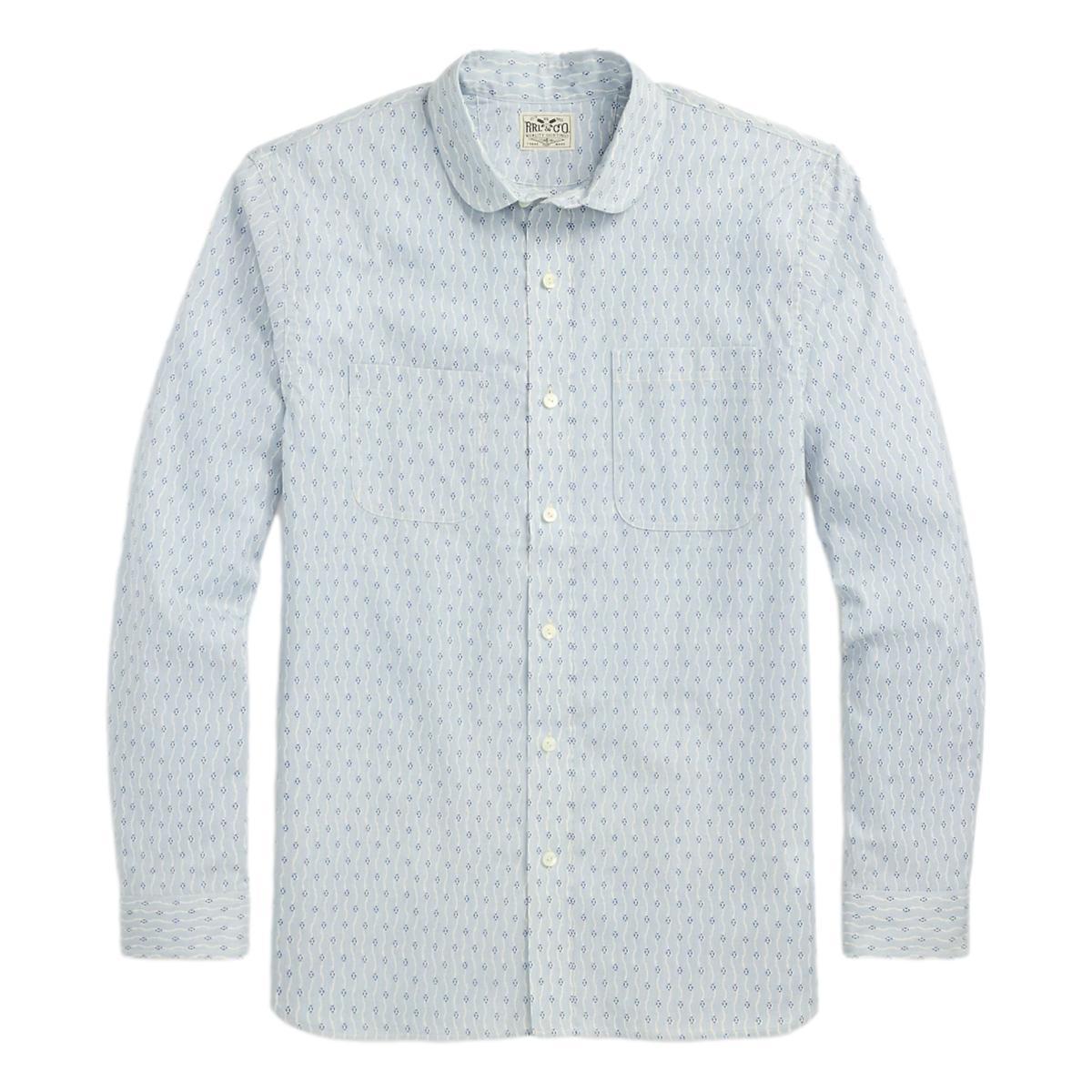 Floral-Print Woven Shirt Blue Multi Product Image