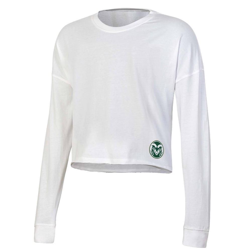 NCAA Colorado State Rams Women's White Long Sleeve T-Shirt Product Image