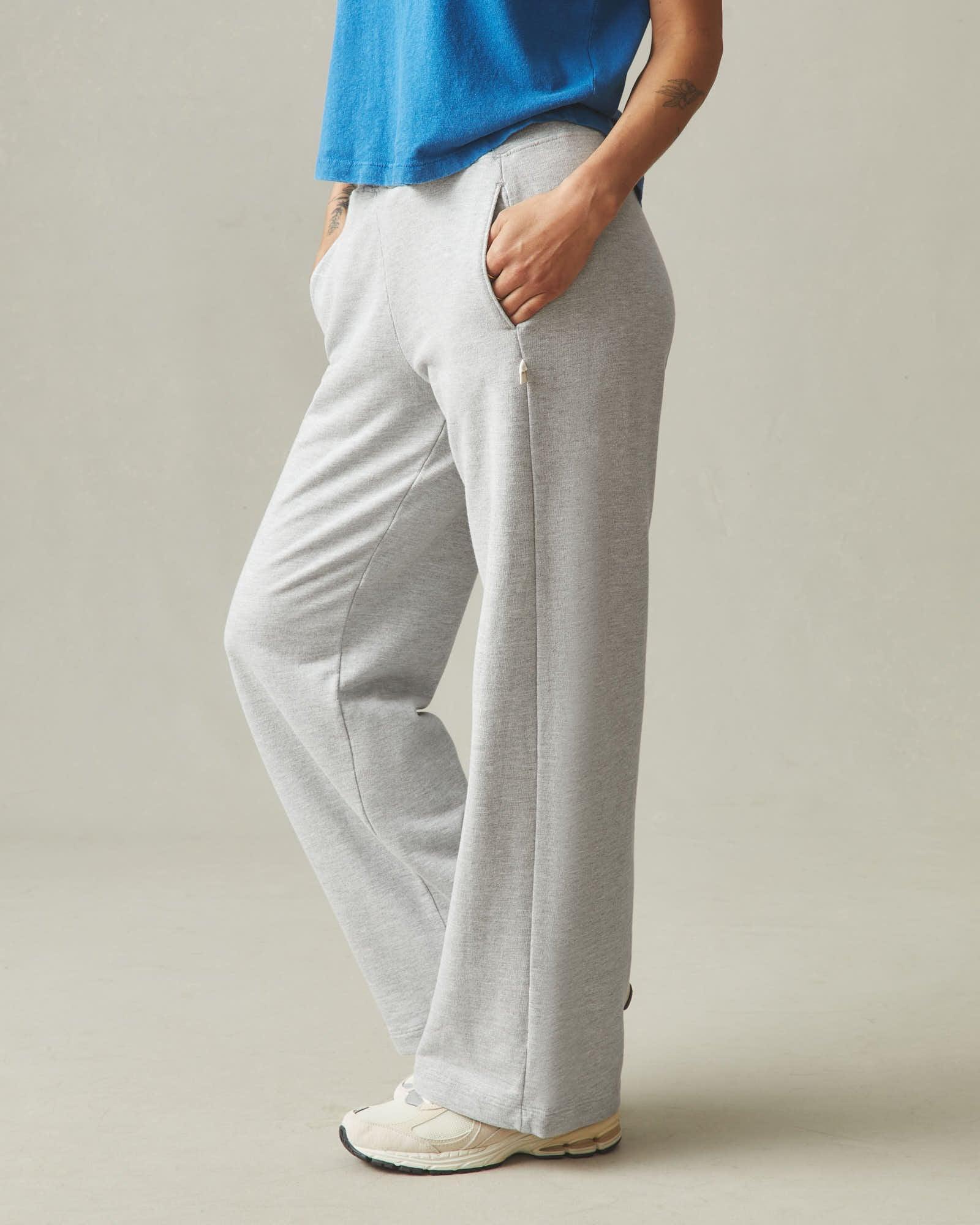 Women's French Terry Straight Sweatpant - Ash Heather Female Product Image