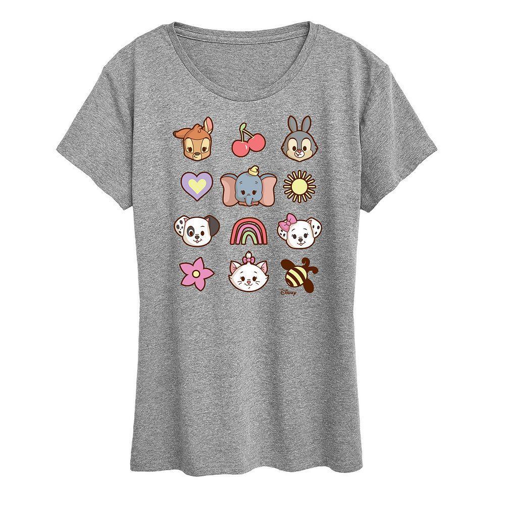Disney's Women's Character Group Graphic Tee, Girl's, Size: Medium, Grey Gray Product Image