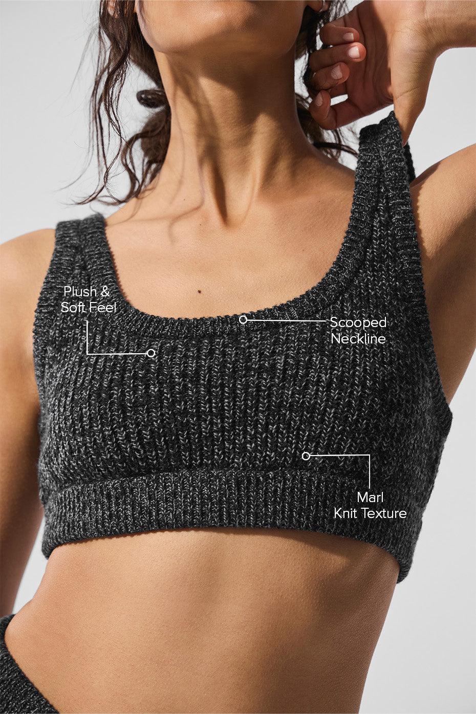 Marl Sweater Bra - Black Marl Product Image