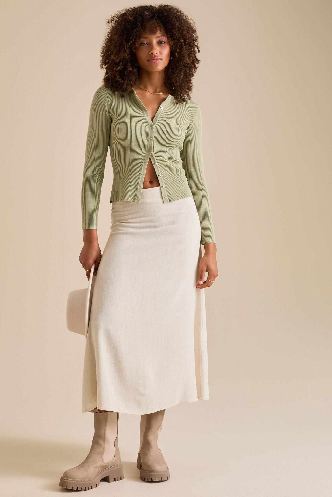 Monica Snap Up Ribbed Top Product Image