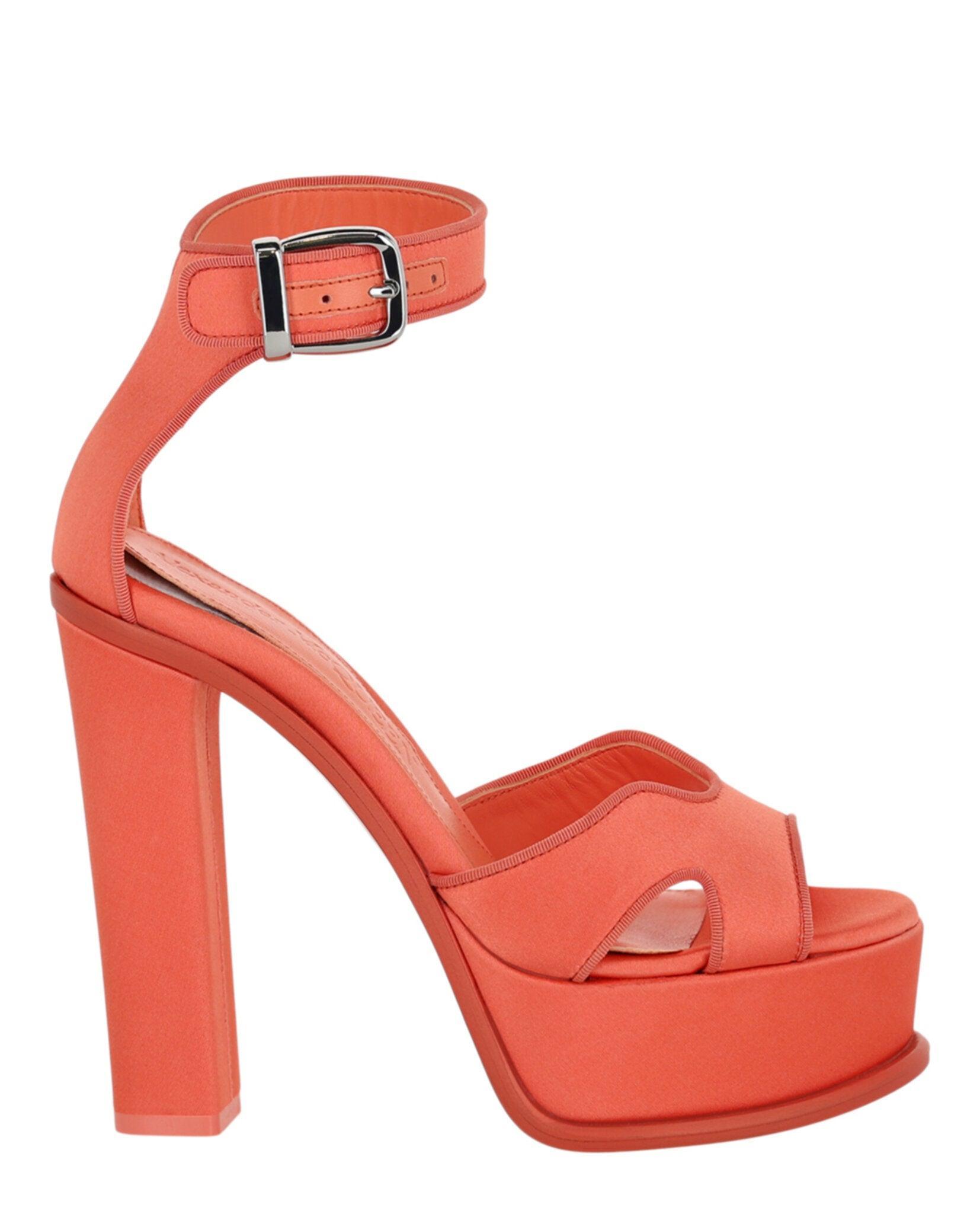 Alexander McQueen Satin Platform Heels Product Image