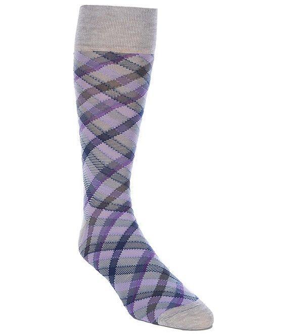Cremieux Diagonal Plaid Crew Dress Socks Product Image
