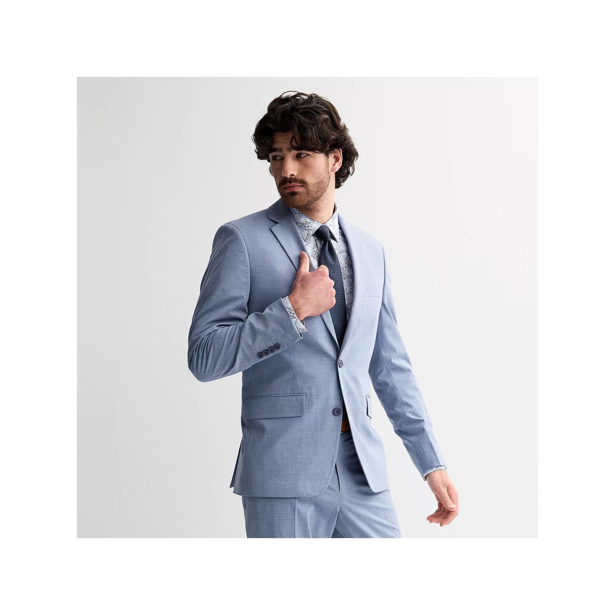 Men's Apt. 9® Premier Flex Performance Slim-Fit Washable Suit Jacket, Size: 46 - Regular, Blue Plaid Product Image