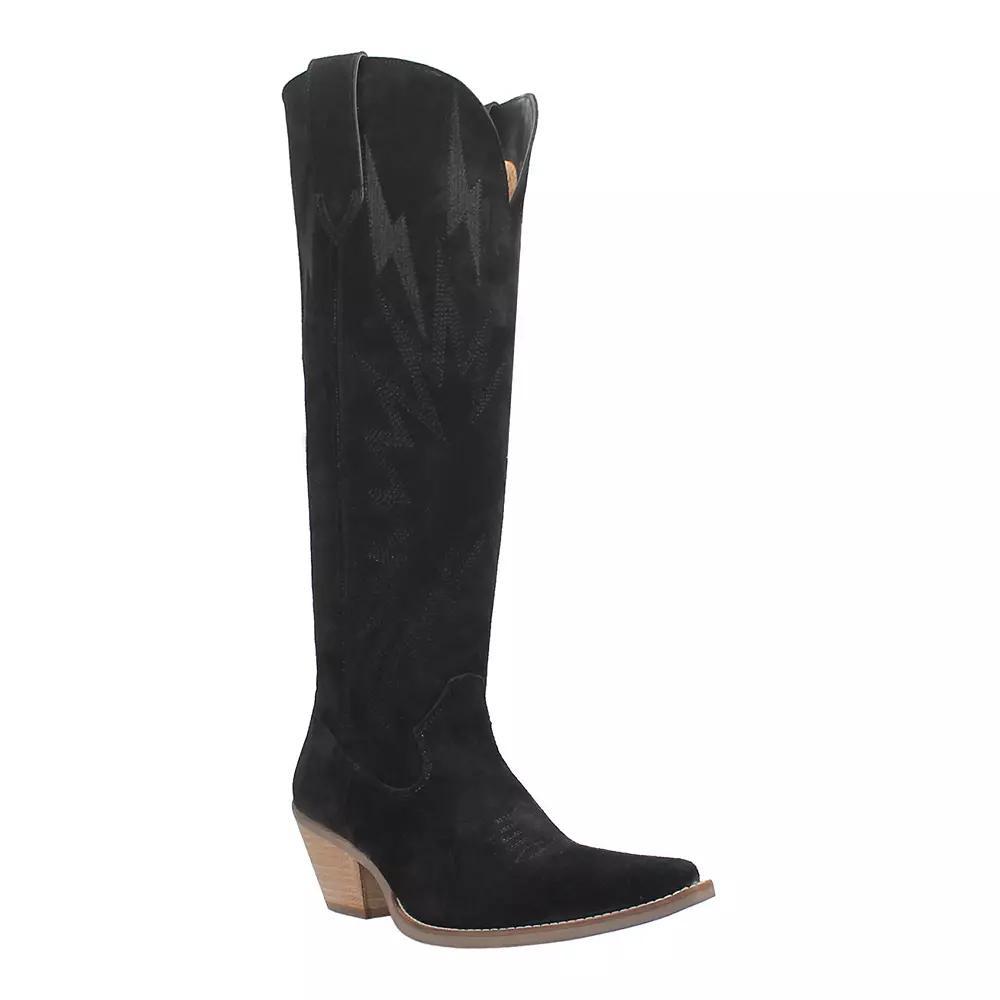 Dingo Thunder Road Women's Suede Knee-High Boots, Size: 9.5, Black Product Image