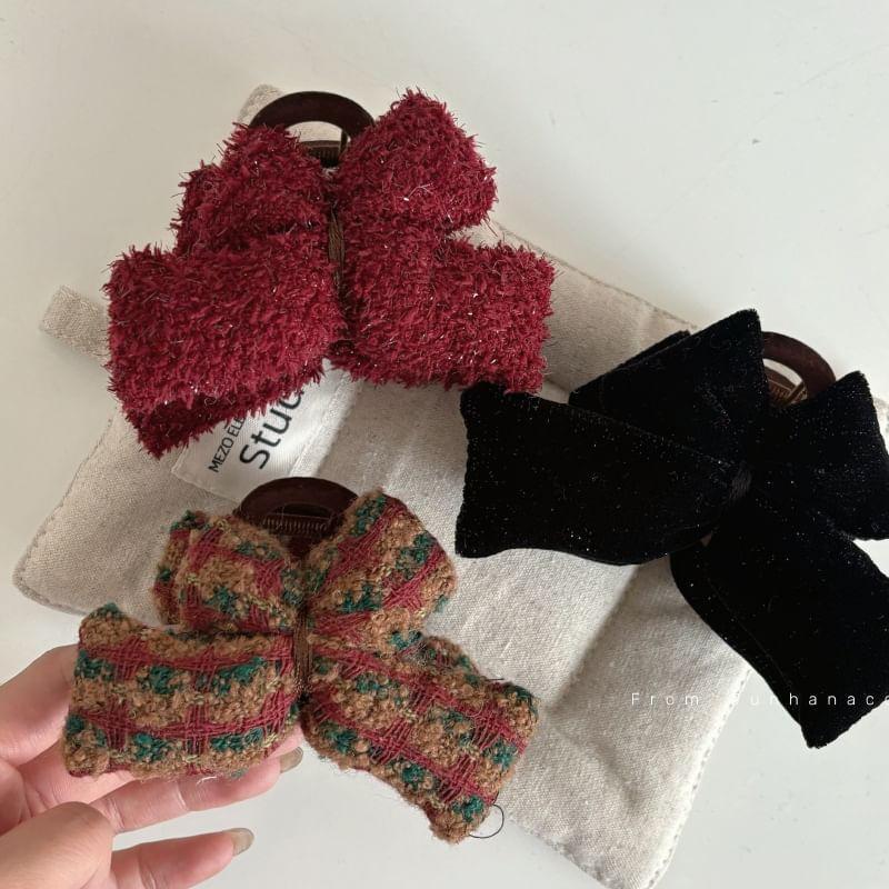 Bow Fabric Hair Claw Clip Product Image