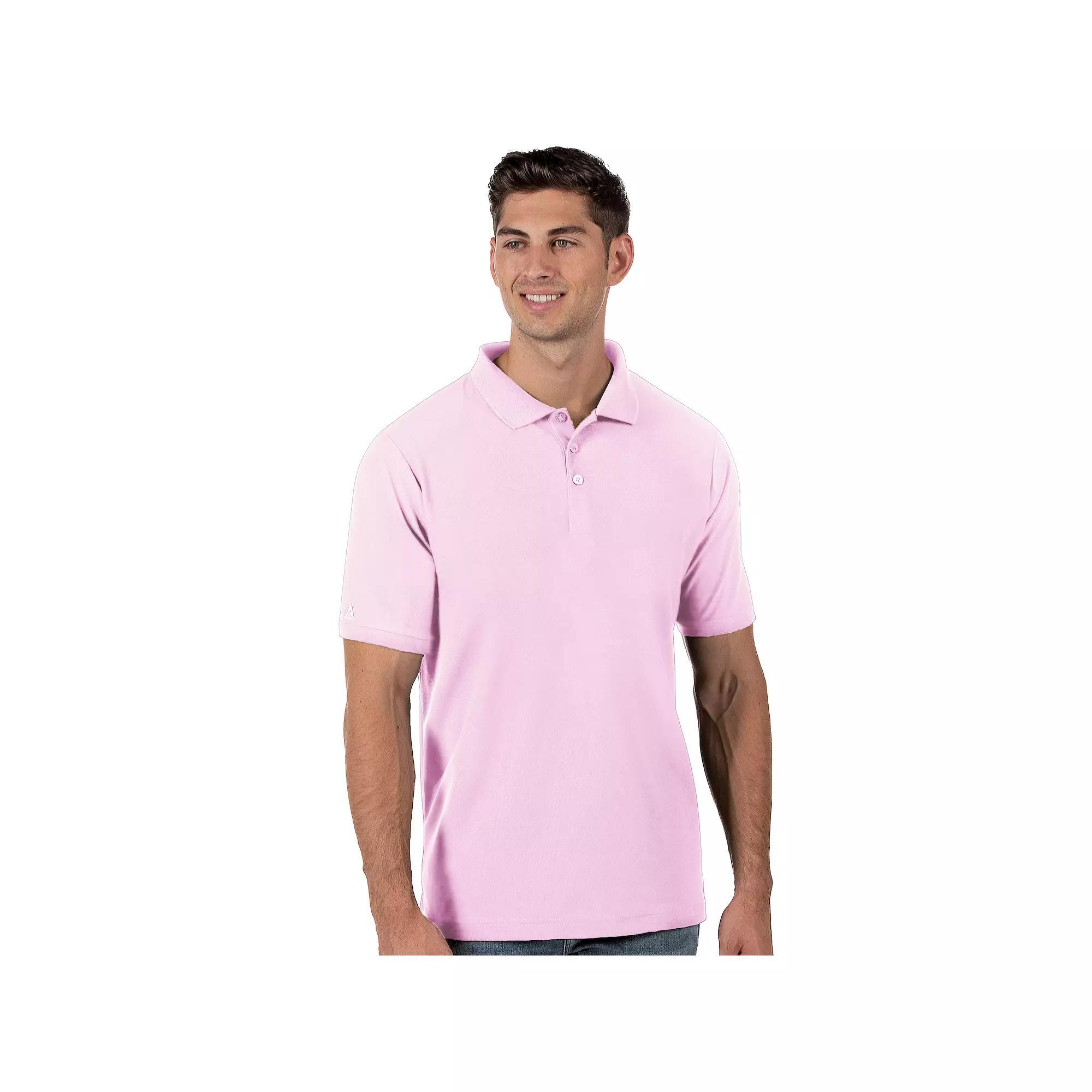 Men's Antigua Legacy Fitted Pique Polo, Size: XXL, Pink Product Image