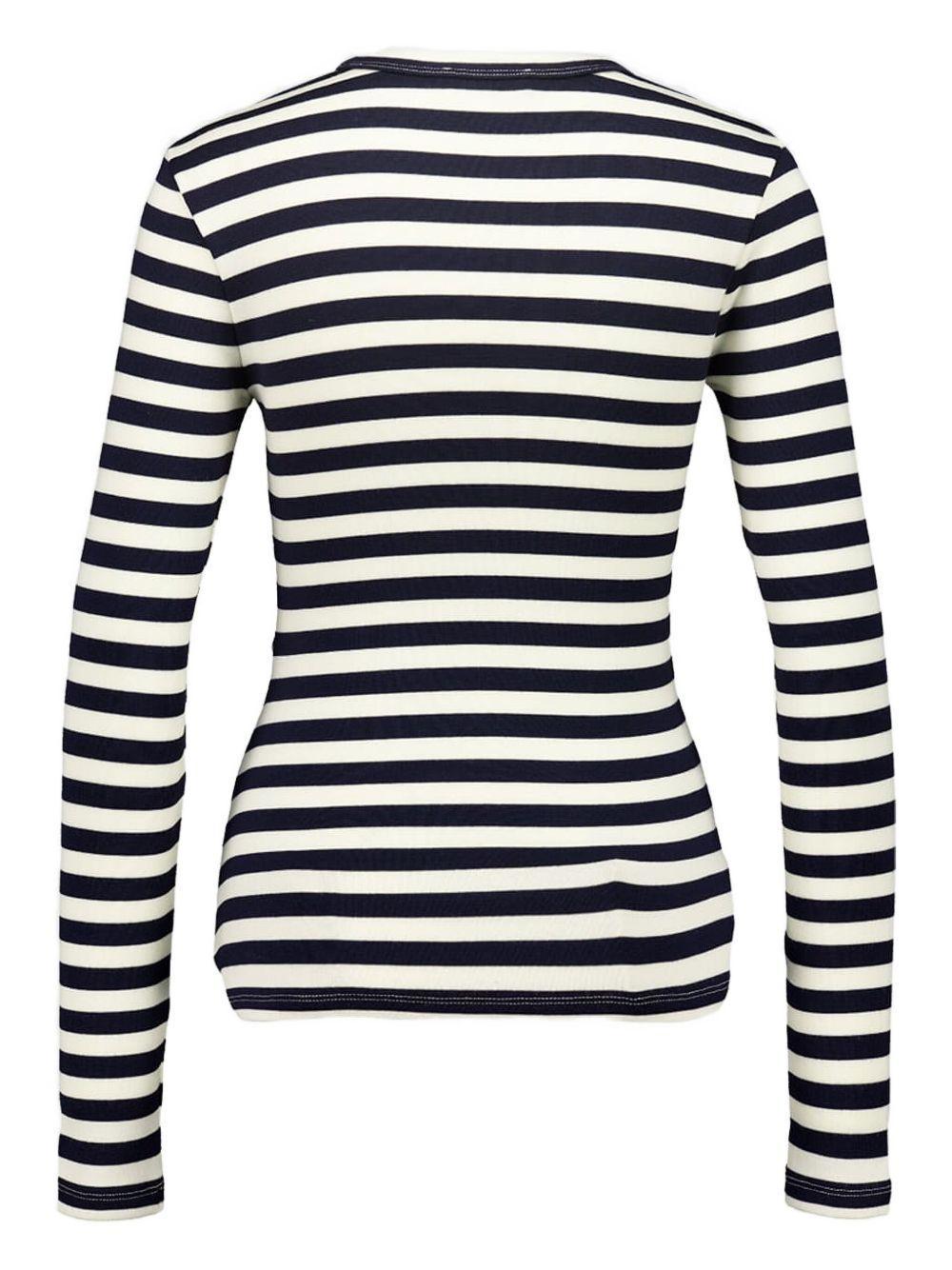 striped button-detail top Product Image
