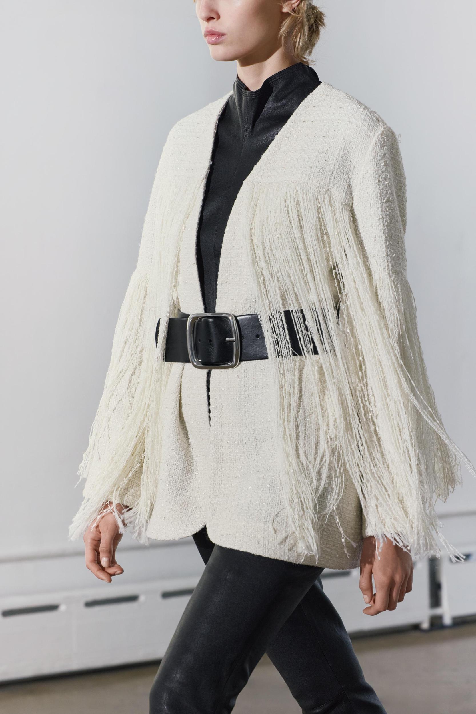 STRUCTURED FRINGE JACKET ZW COLLECTION Product Image