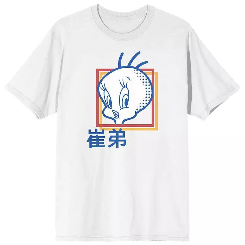 Men's Looney Tunes Tweetie Bird Tee, Size: Large, White Product Image