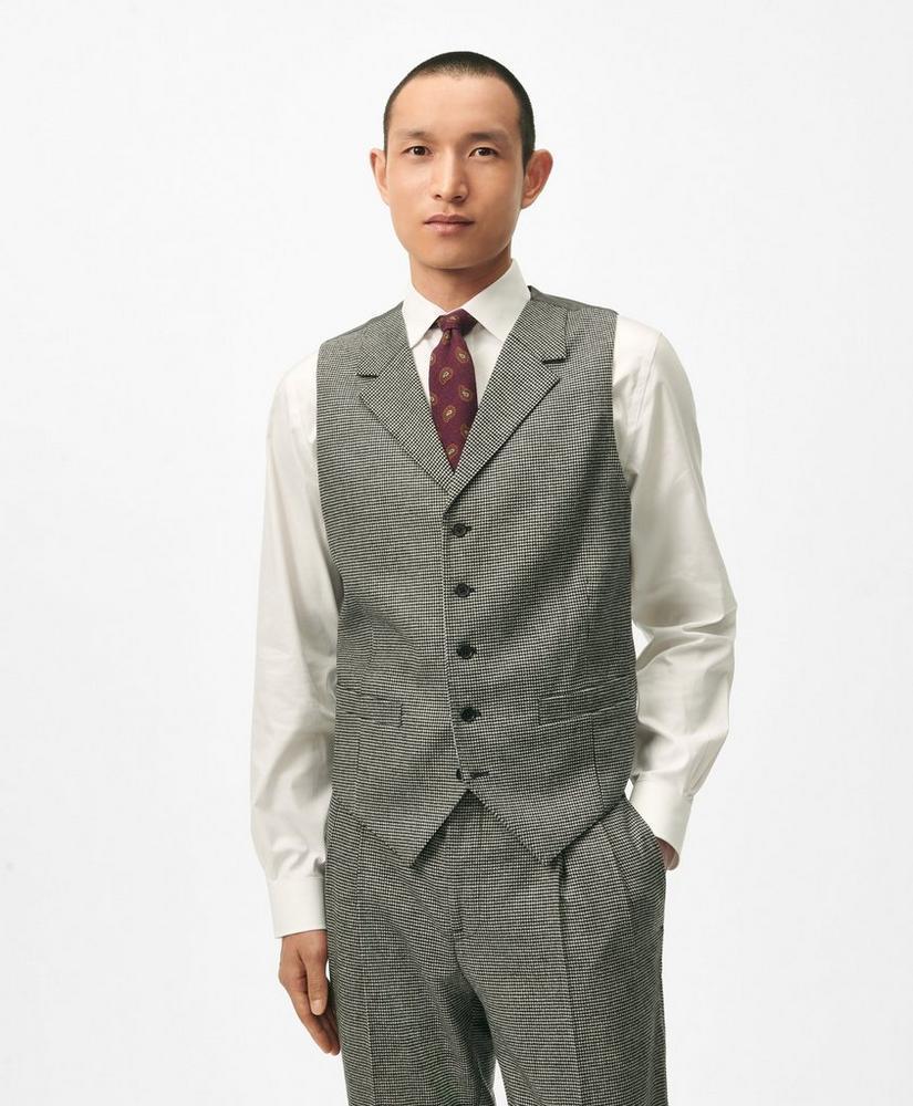 Slim Fit Houndstooth Wool-Cashmere Vest Product Image