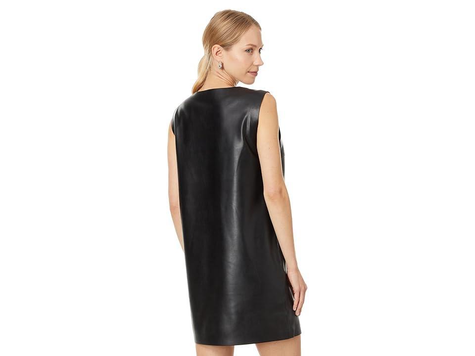 Womens Faux Leather Sleeveless Minidress Product Image