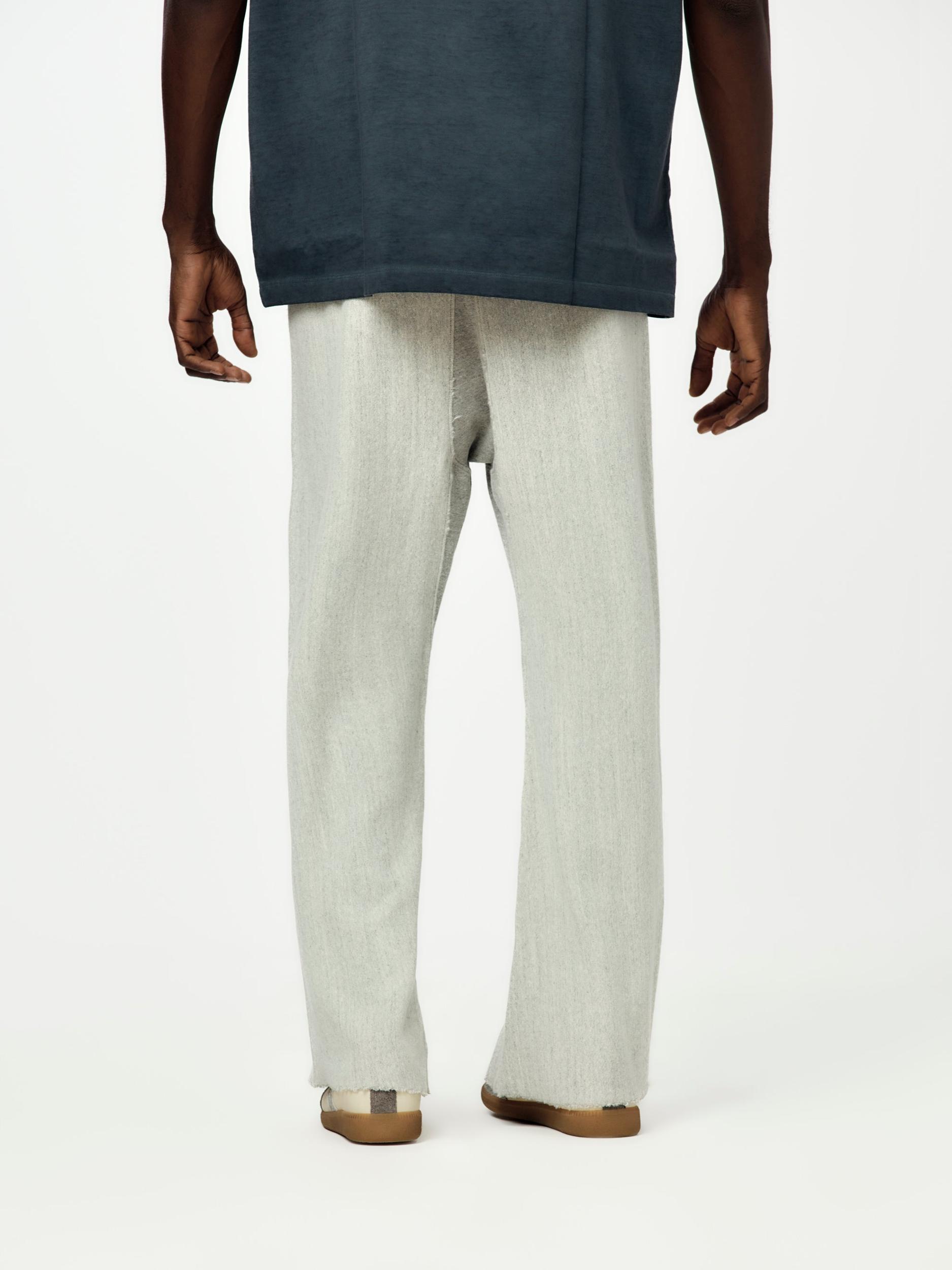 Recarded Yarn Fleece Pants (Grey Melange) Product Image