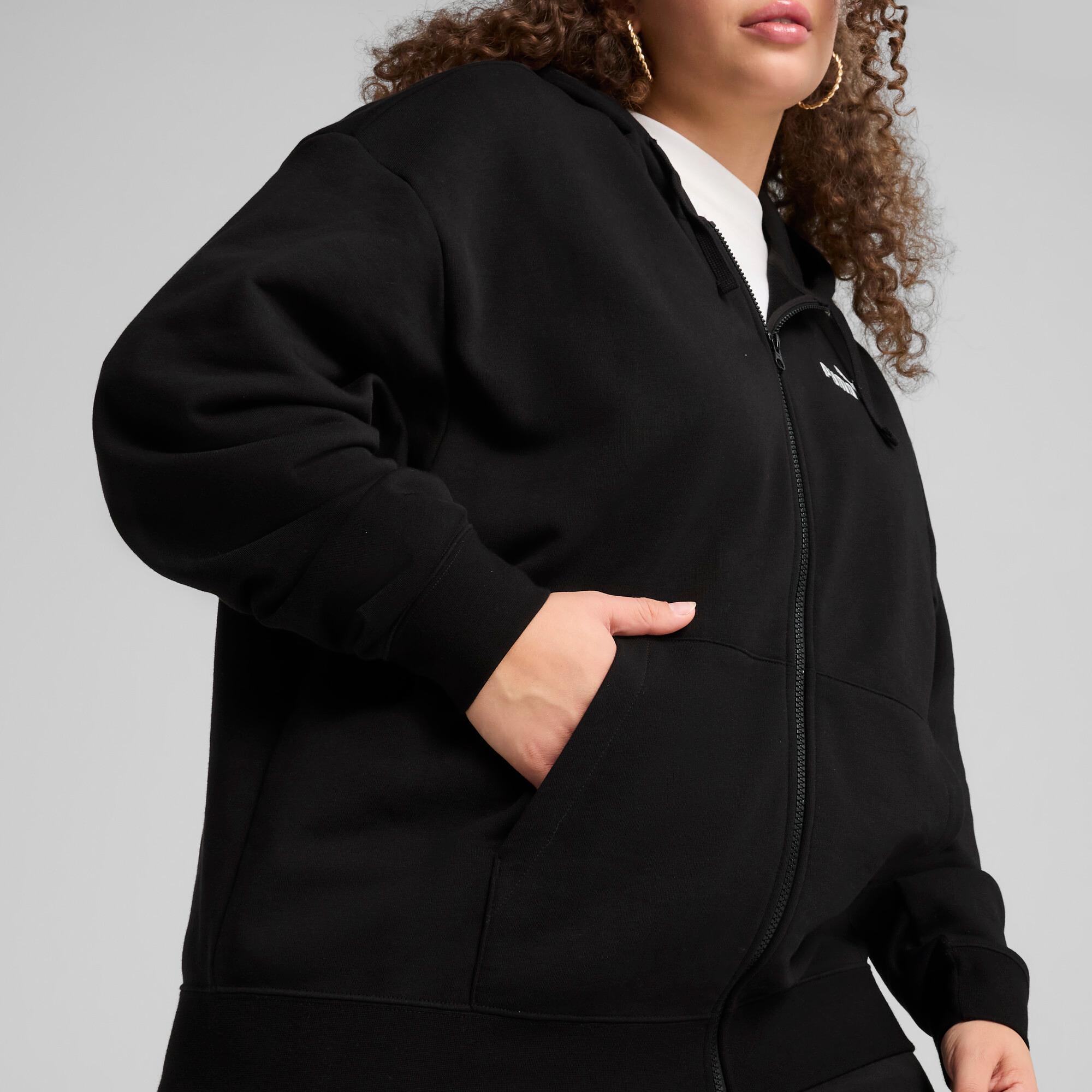 PUMA Essentials Small No. 1 Logo French Terry Women's Comfort Full-Zip Hoodie Product Image