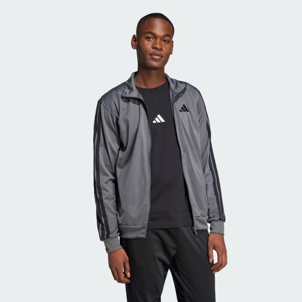 Men's adidas 3-Stripes Tricot Regular Sportswear Track Jacket, Size: XXL, Dark Blue Product Image