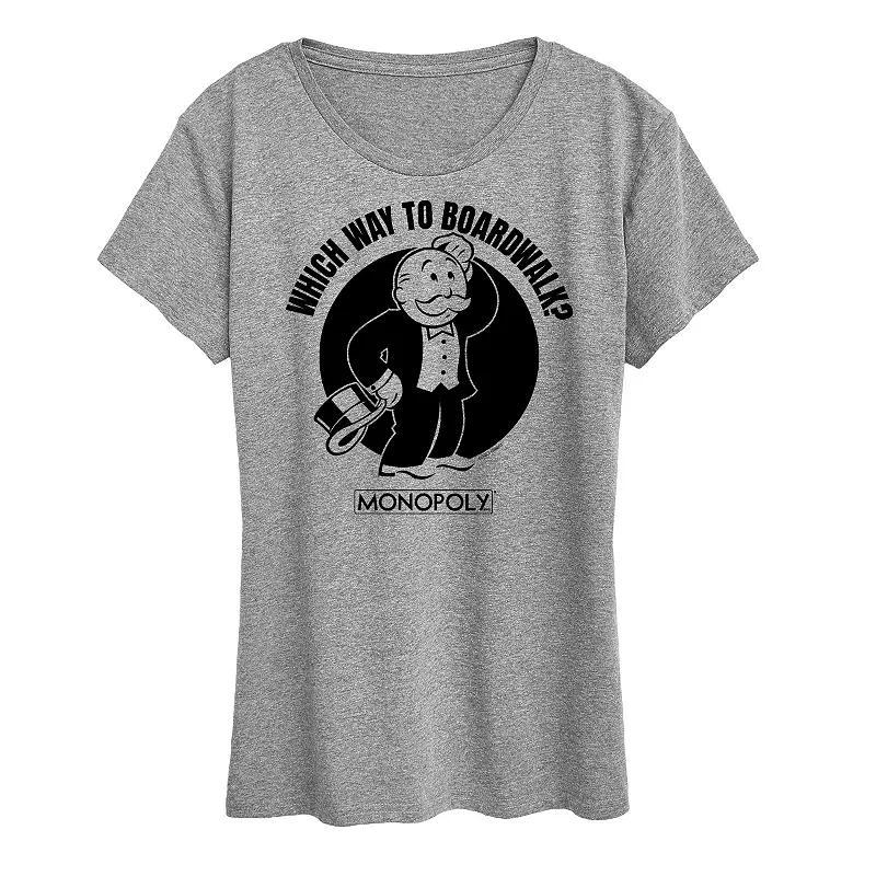 Womens Monopoly In This Economy Graphic Tee Grey Red Product Image