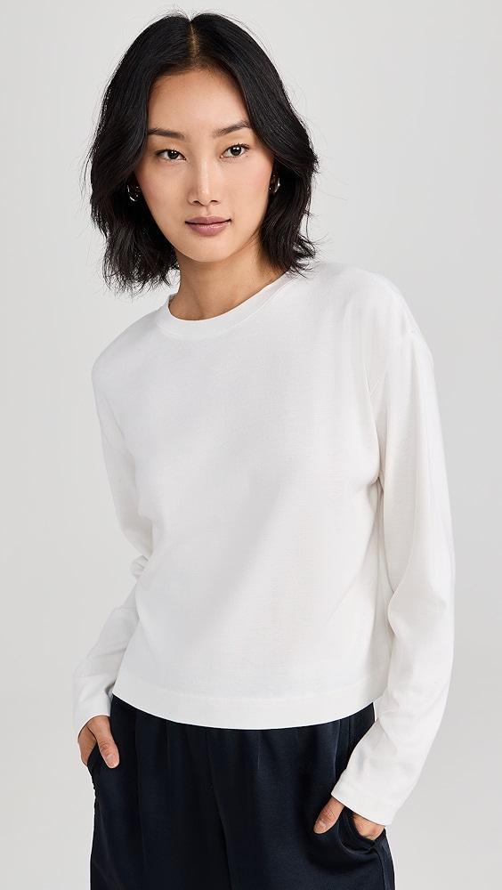 Vince Relaxed Long Sleeve Cropped Crew Tee | Shopbop Product Image