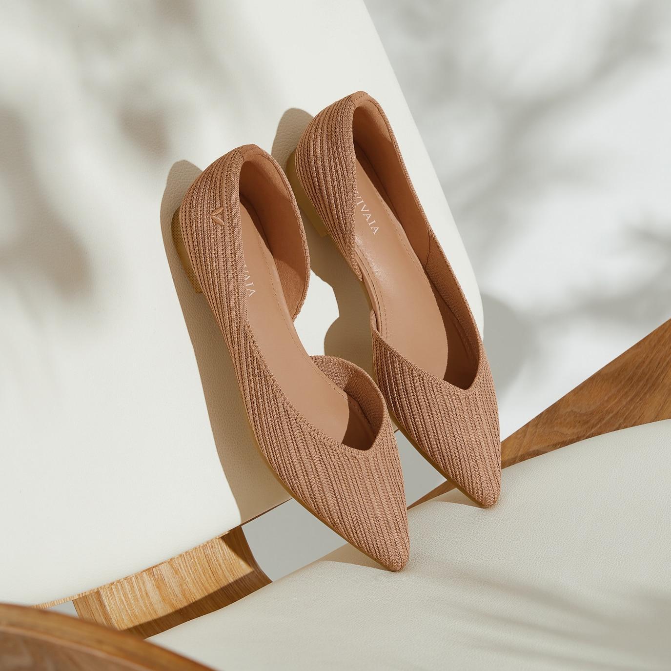 Pointed-Toe D'Orsay Flats (Melia) Product Image