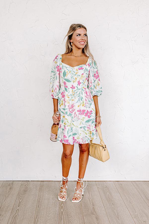 Door To Destiny Floral Dress in Ivory Product Image
