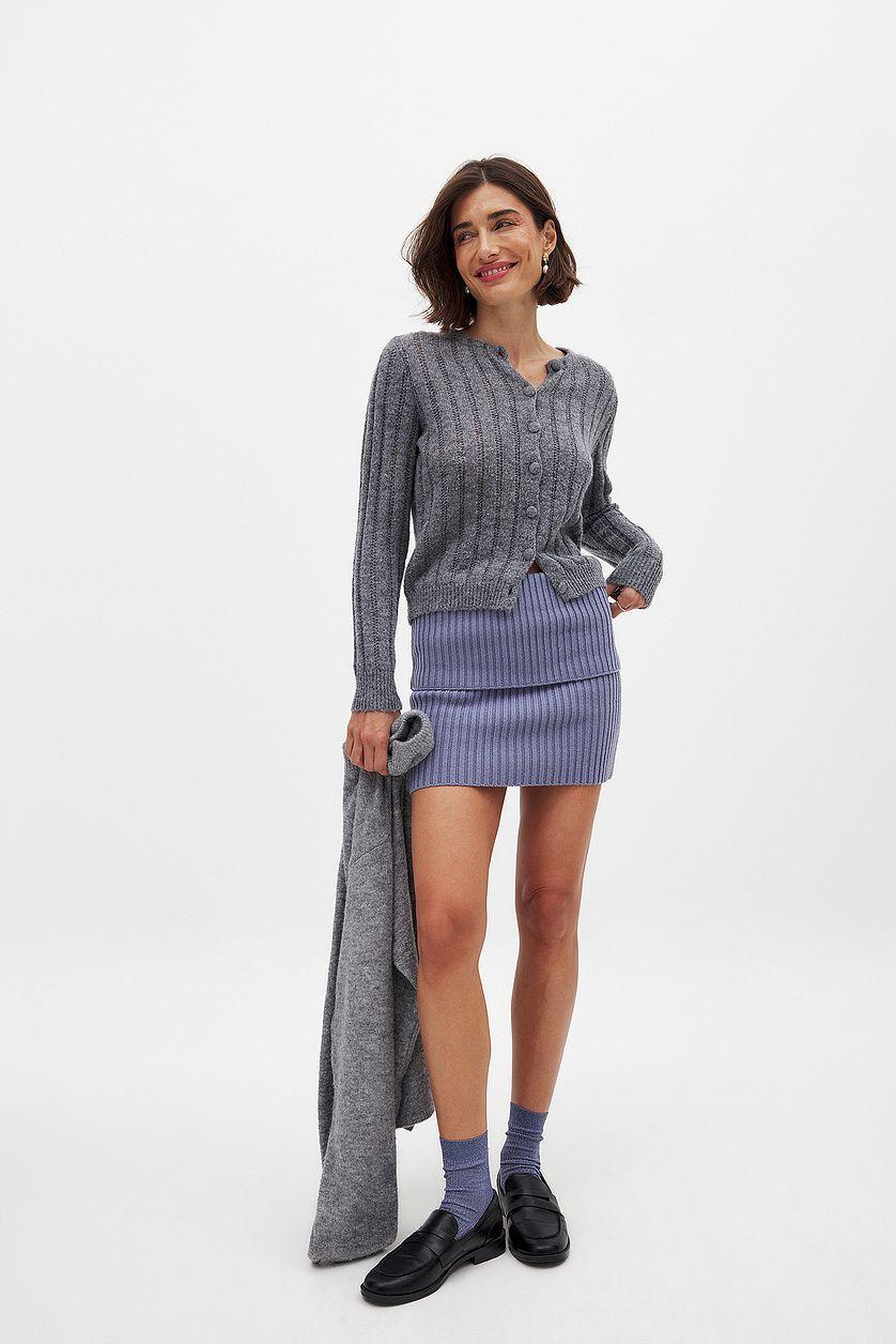 Knitted Mini Skirt Product Image