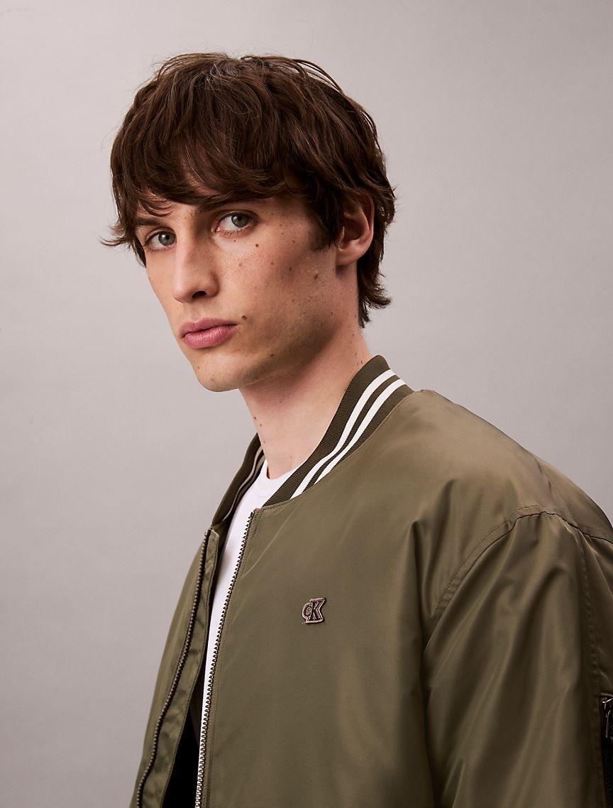 Nylon Tipped Bomber Jacket Product Image