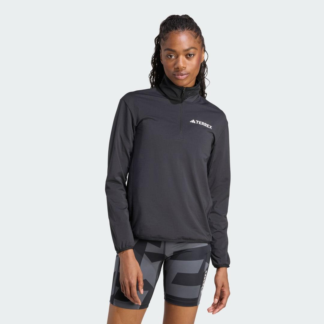 adidas Terrex Multi CLIMAWARM Half-Zip Tech Fleece Jacket Preloved Purple S Womens Product Image