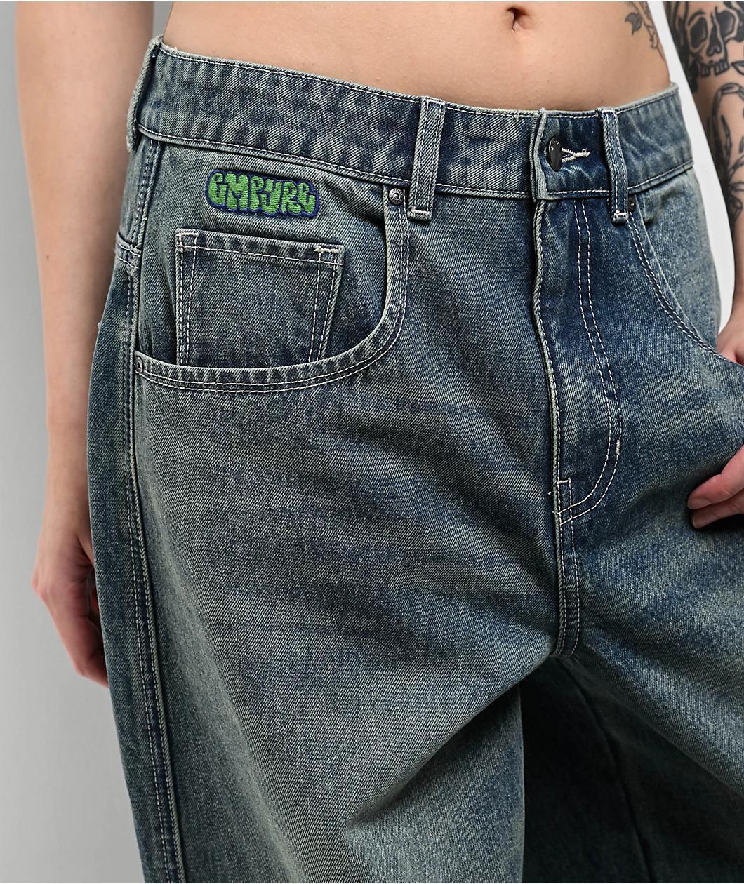 Empyre Engine Extent Wide Leg Blue Wash Jeans Product Image