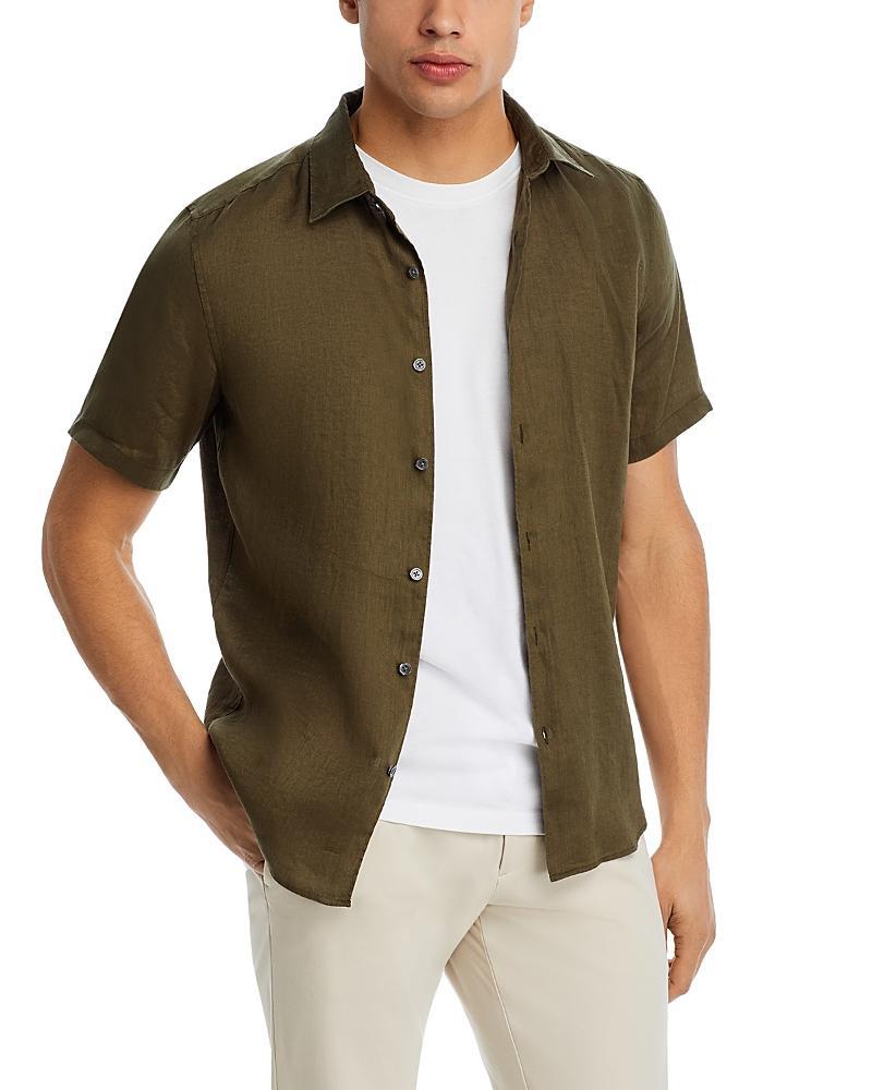 Theory Irving Short Sleeve Linen Shirt Product Image