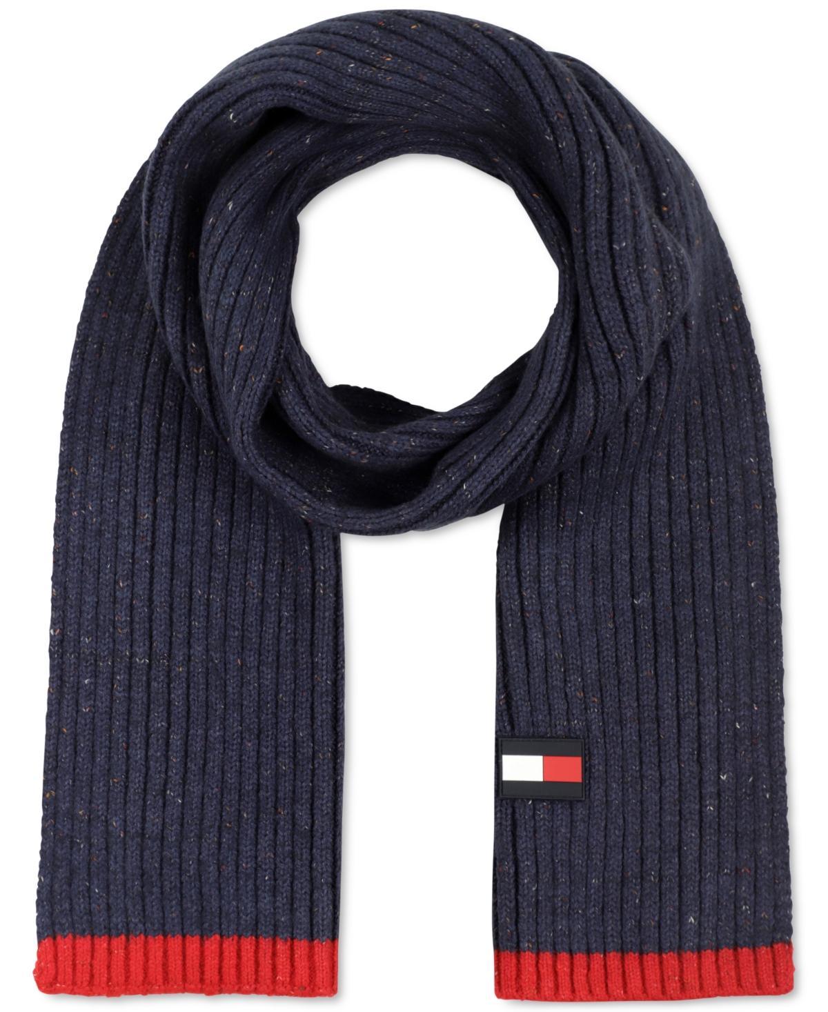 Tommy Hilfiger Mens Rubber Flag Patch Tipped Rib Scarf Product Image