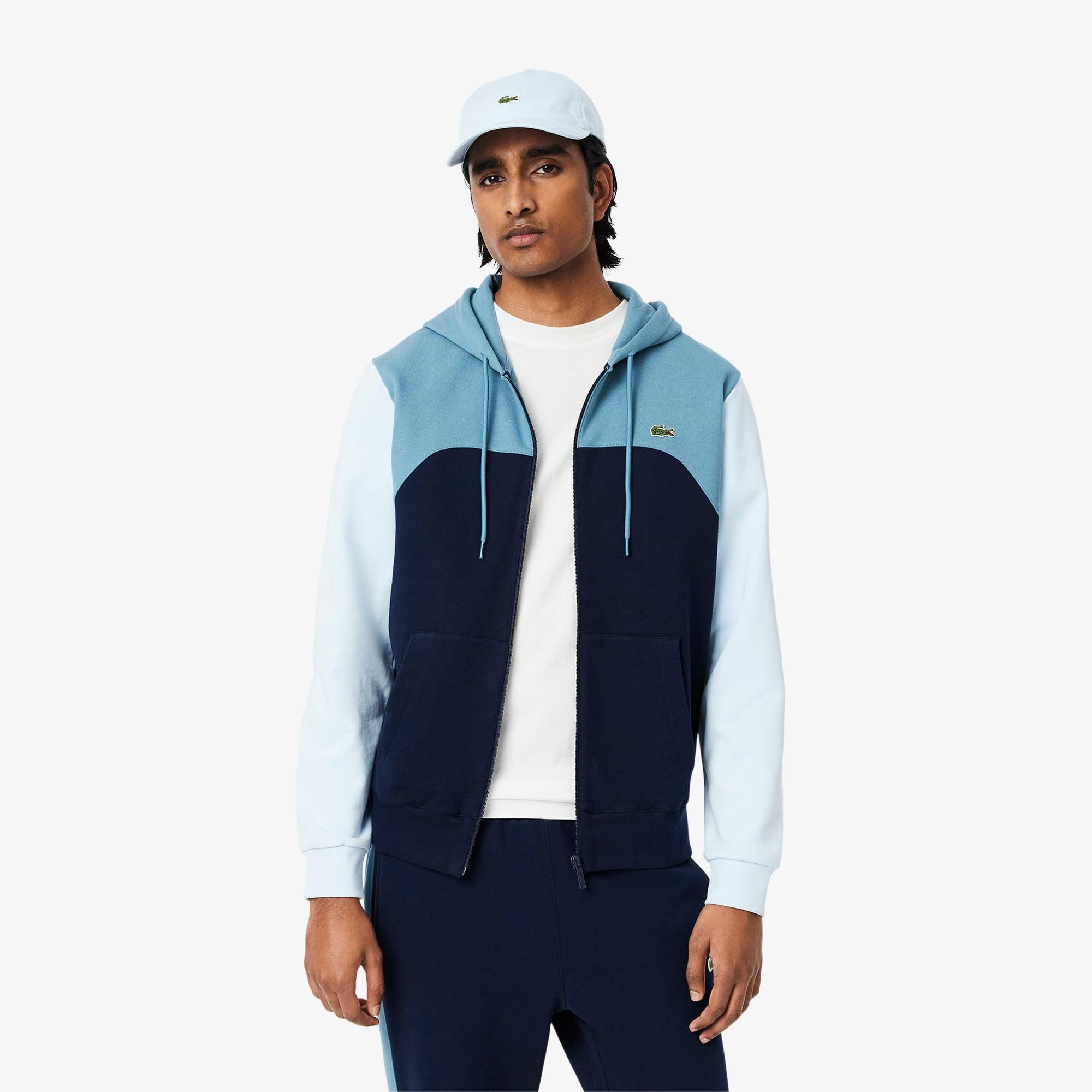 Zipped Colour-Block Hoodie Product Image