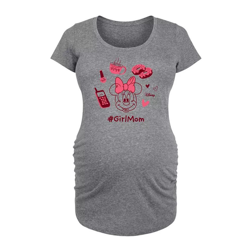 Disneys Winnie the Pooh Eeyore and Pooh Maternity Retro Graphic Tee, Womens Grey Gray Product Image