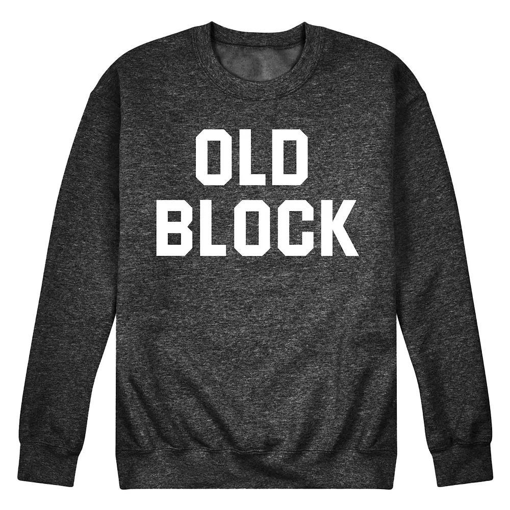 Mens Old Block Fleece Sweatshirt Pink Product Image