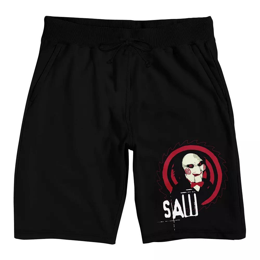 Men's Saw Jigsaw and Title Sleep Shorts, Size: Small, Black Product Image