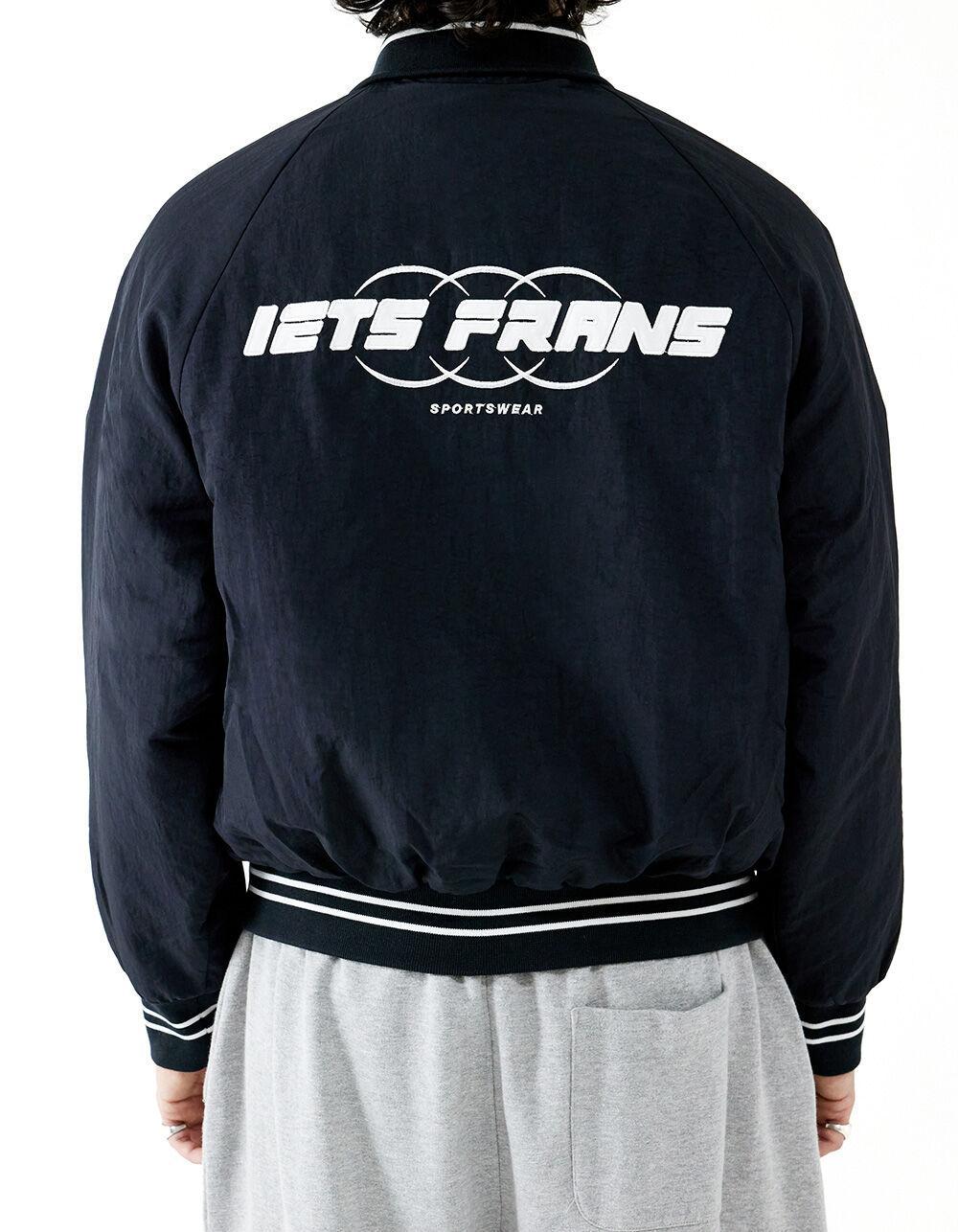 IETS FRANS Padded Mens Varsity Jacket - BLACK Product Image