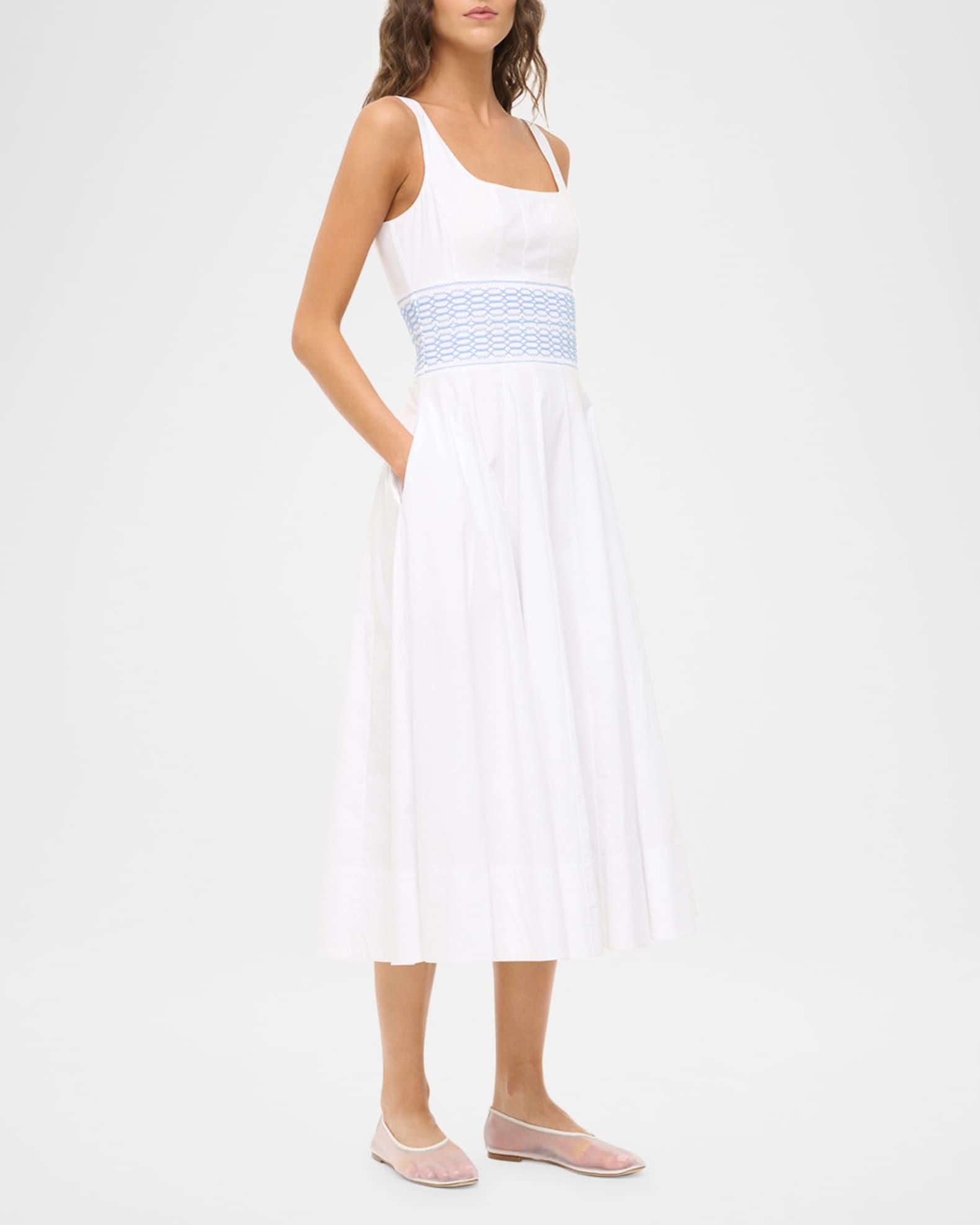 Rig Embroidered Cotton Midi Dress Product Image