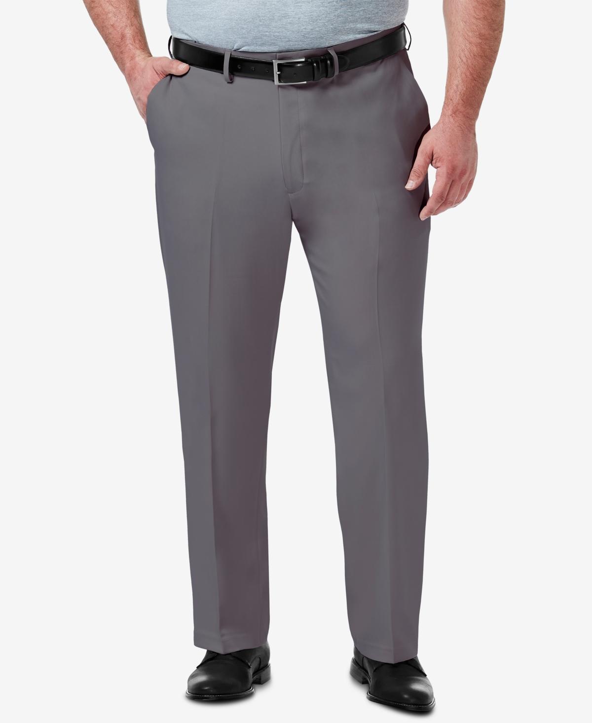 Big & Tall Haggar Premium Comfort Expandable-Waist Classic-Fit Stretch Flat-Front Dress Pants, Mens Product Image