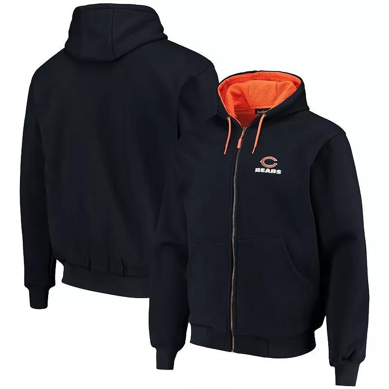 Men's Dunbrooke Navy Chicago Bears Craftsman Thermal-Lined Full-Zip Hoodie, Size: Medium, Blue Product Image