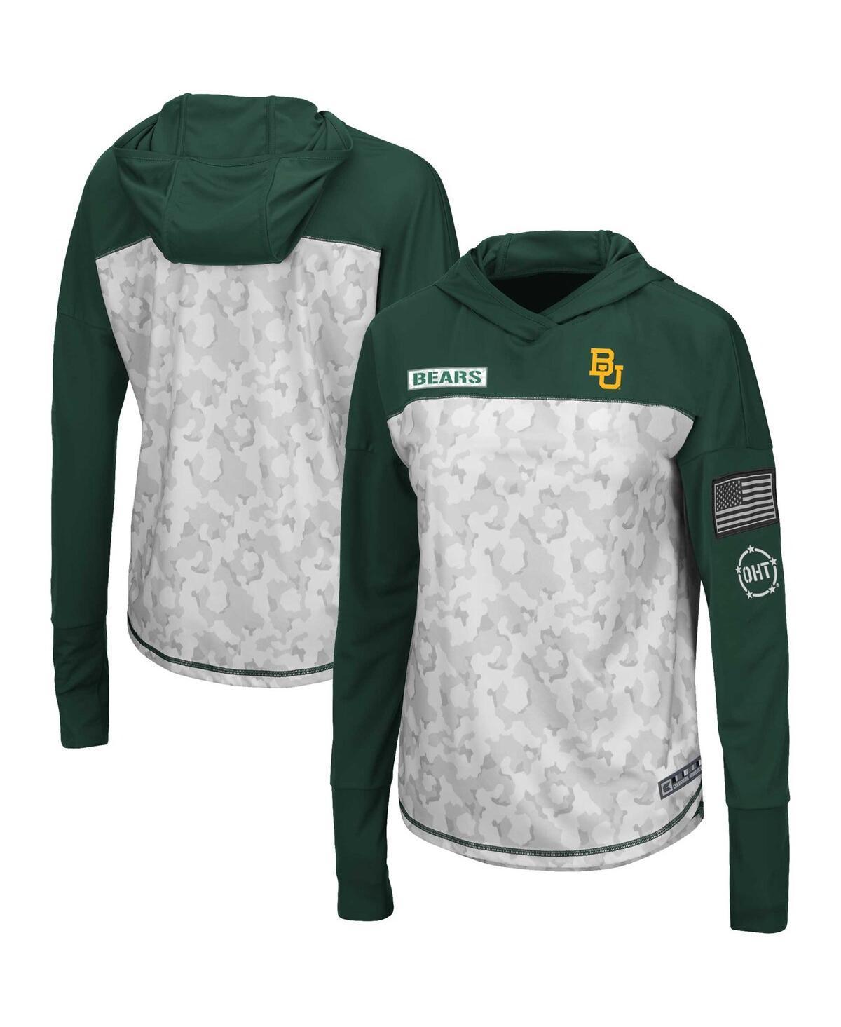 Women's Colosseum Arctic Camo/Green Baylor Bears OHT Military Appreciation Long Sleeve Hoodie T-Shirt, Size: 2XL, Bay Team Product Image