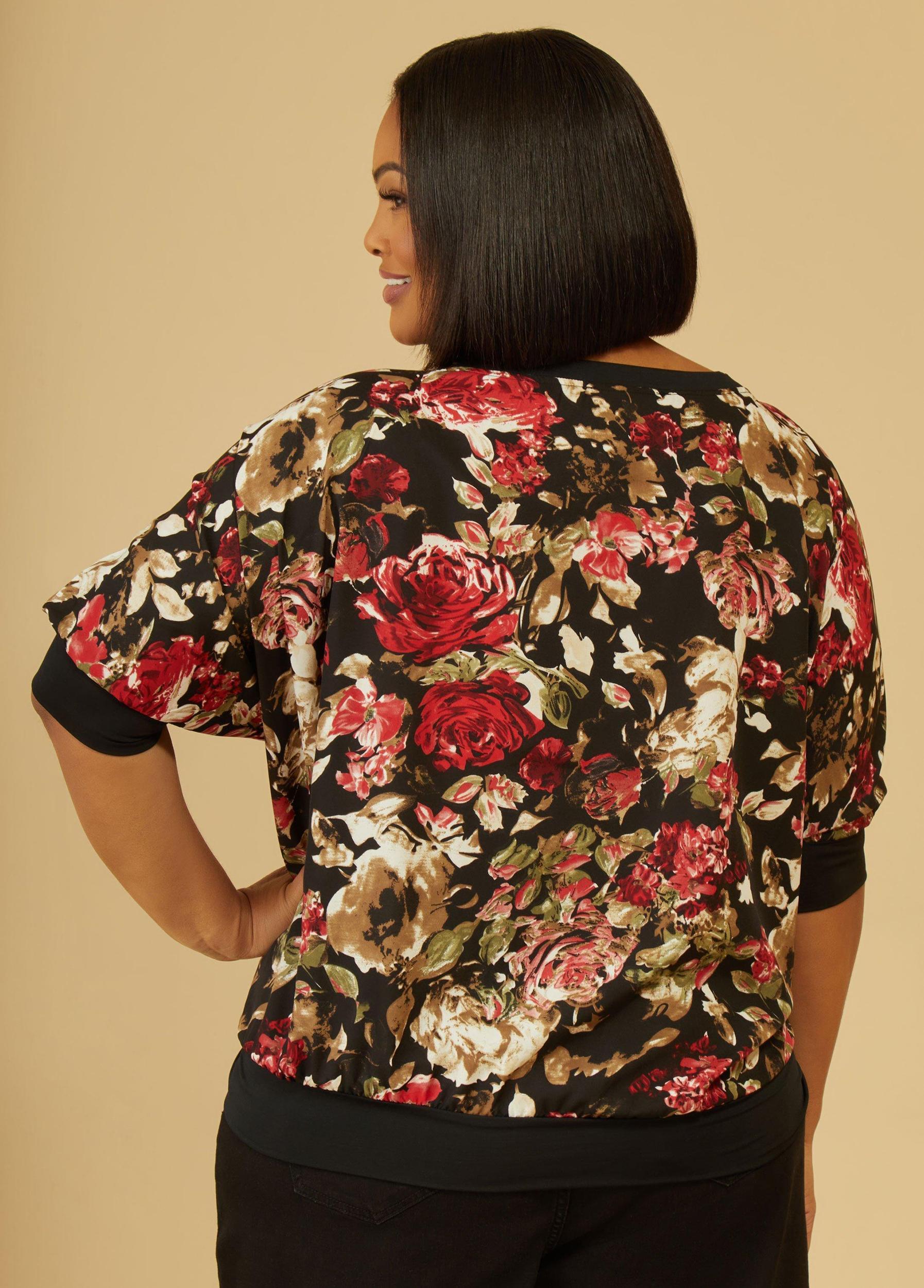 Floral Dolman Sleeved Blouse Product Image