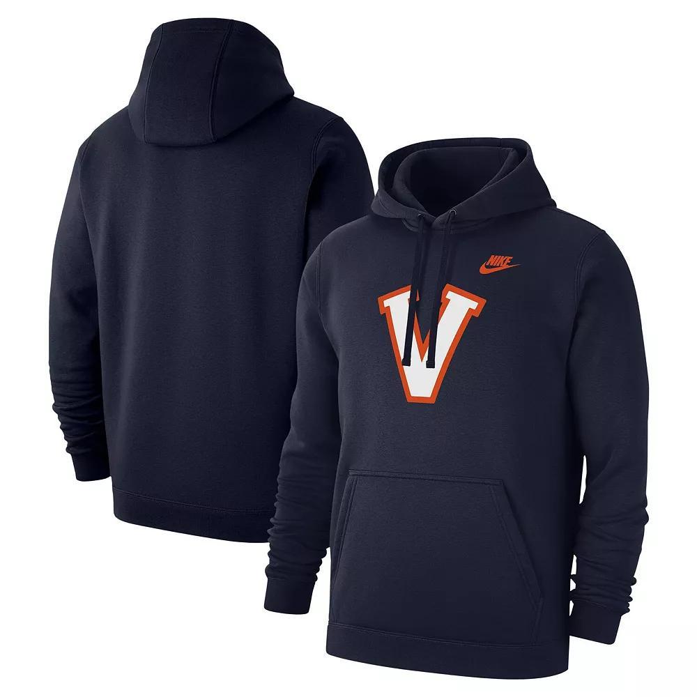 Mens Nike Virginia Cavaliers Vintage Club Fleece Pullover Hoodie Blue Product Image