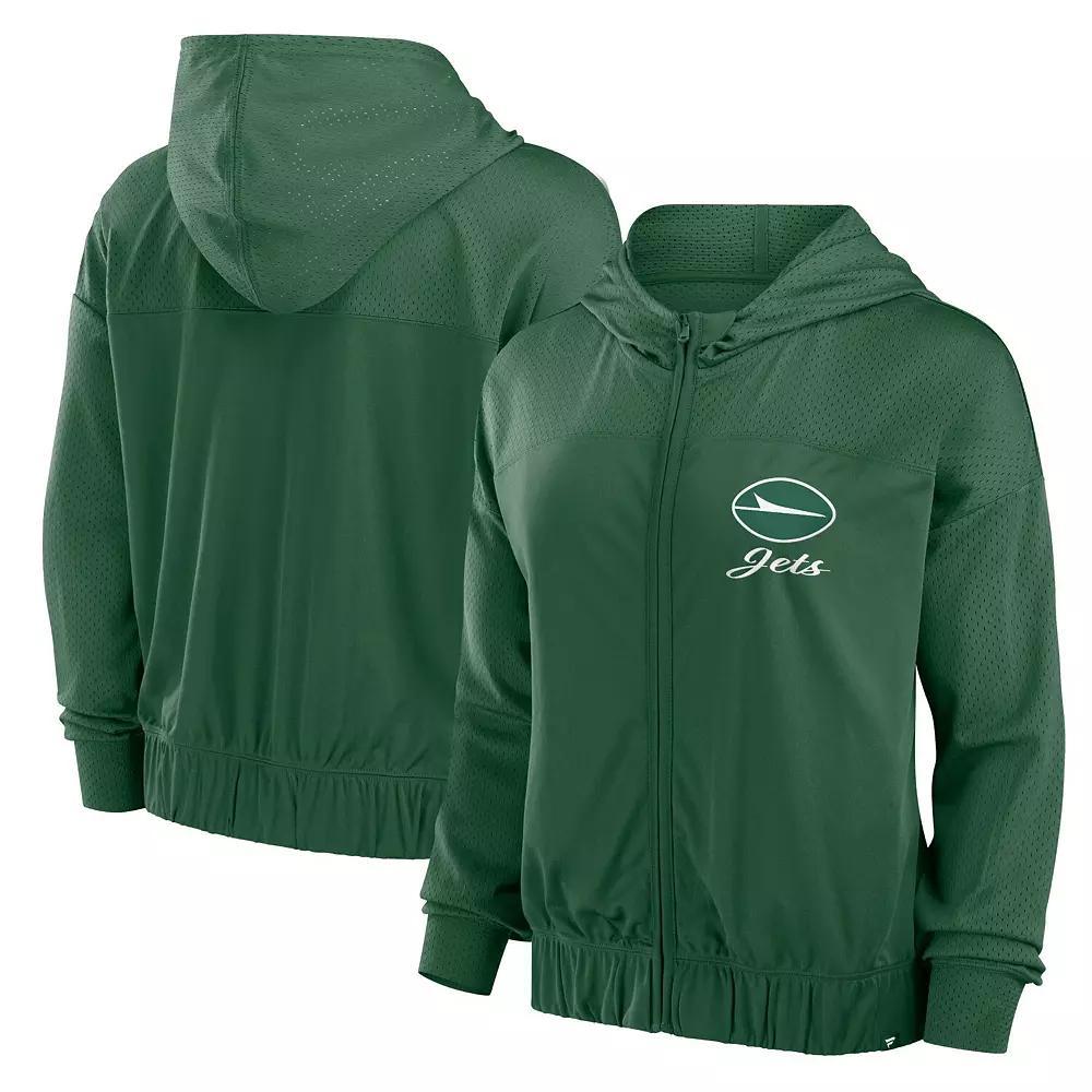 Women's Fanatics Green New York Jets Script Lock Full-Zip Hoodie, Size: 3XL Product Image