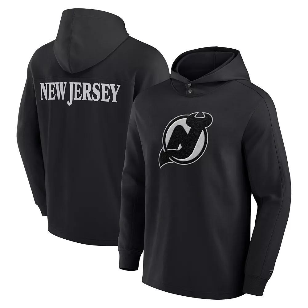 Men's Fanatics Navy Chicago Bears Elements Blaze Tri-Blend Long Sleeve Hoodie T-Shirt, Size: Small, Blue Product Image