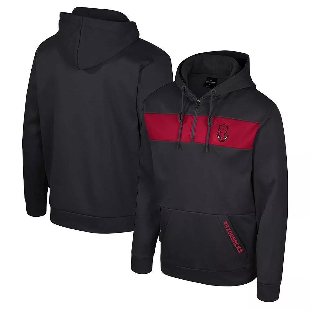 Men's Colosseum  Navy Auburn Tigers Quarter-Zip Hoodie, Size: 2XL, Blue Product Image