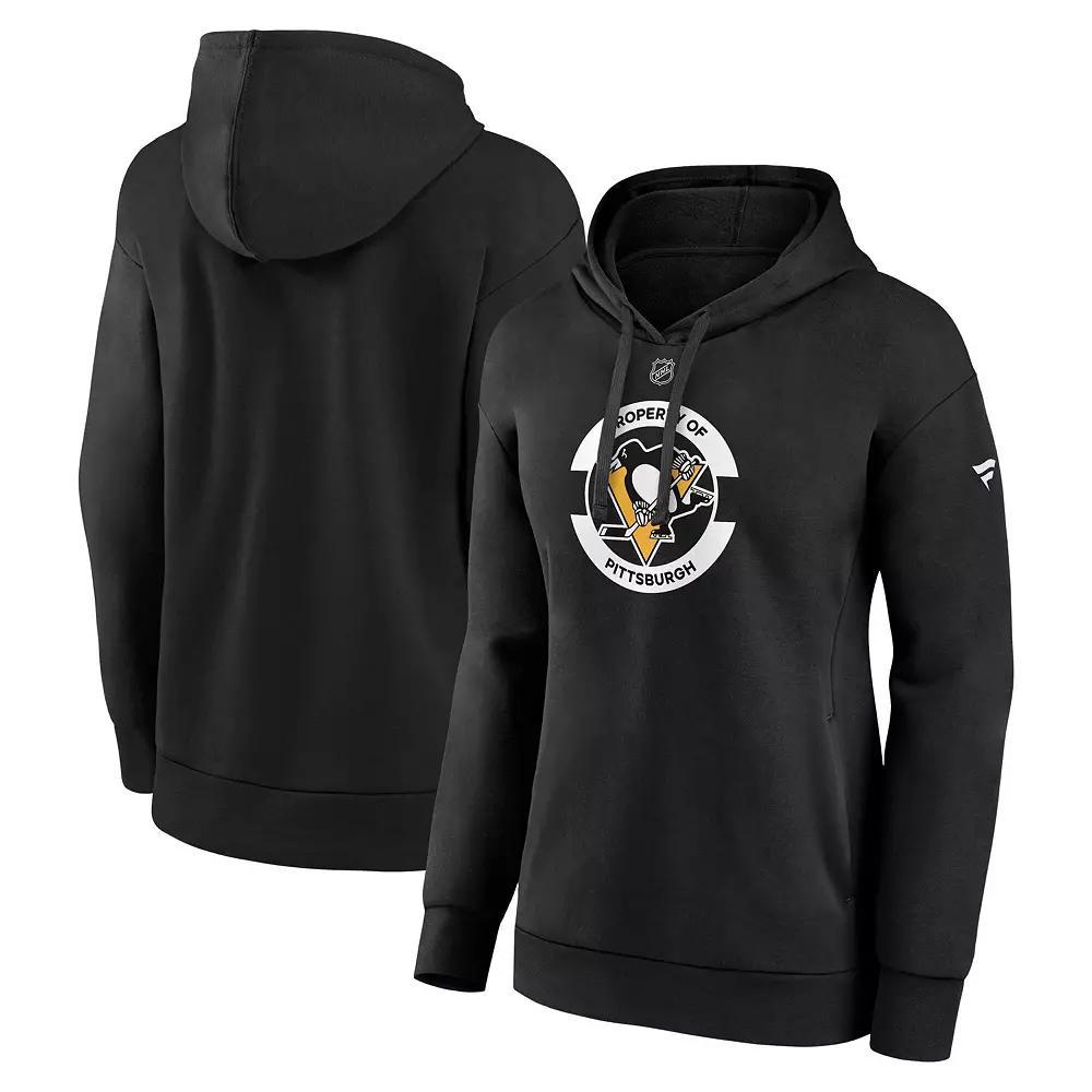 Women's Fanatics  Black Chicago Blackhawks Authentic Pro Core Secondary Fleece Pullover Hoodie, Size: Small Product Image