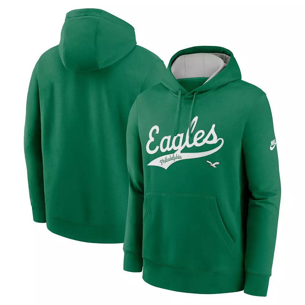 Men's Nike Kelly Green Philadelphia Eagles Rewind Club Logo Pullover Hoodie, Size: Small Product Image
