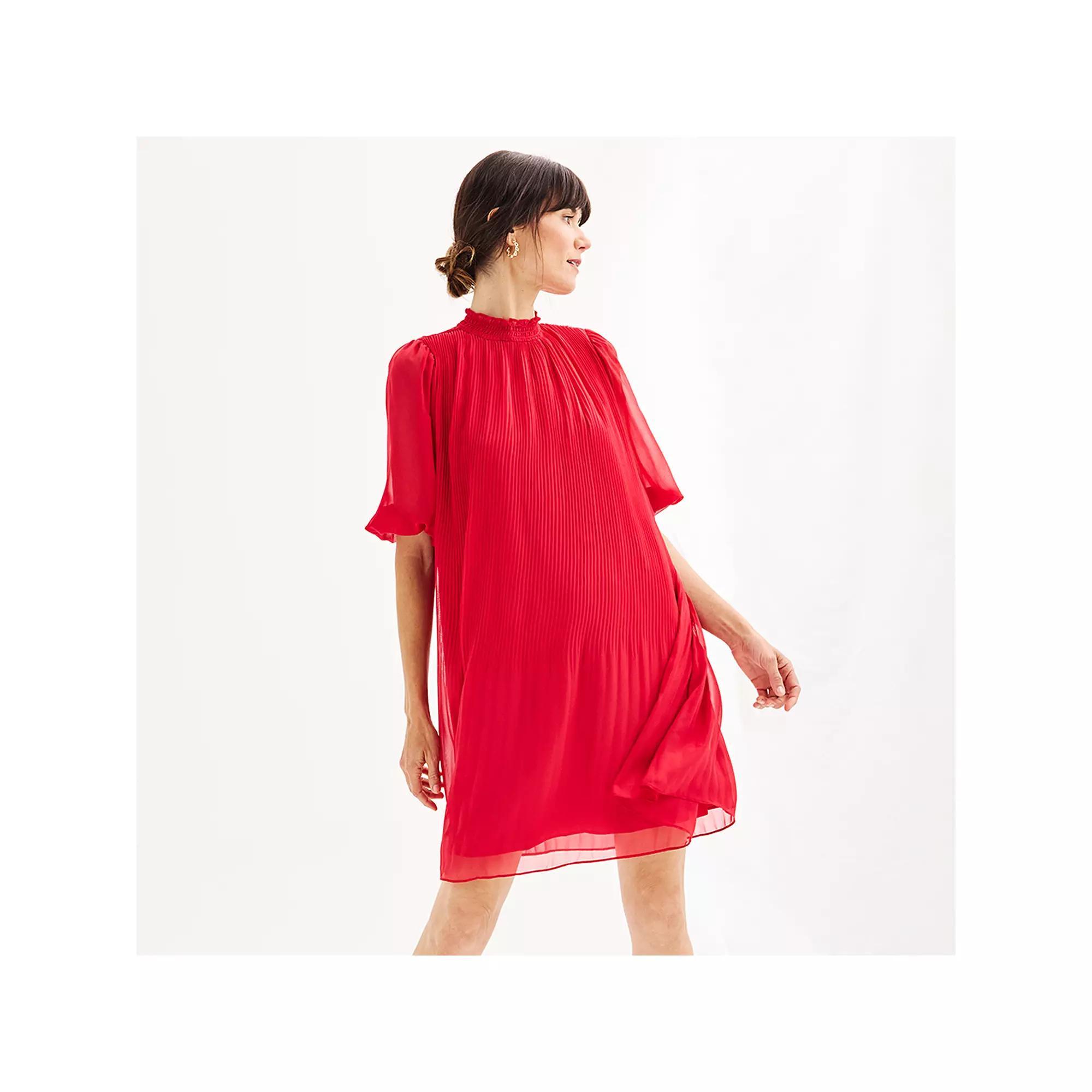 Womens Nanette Lepore Pleated Chiffon Dress Product Image